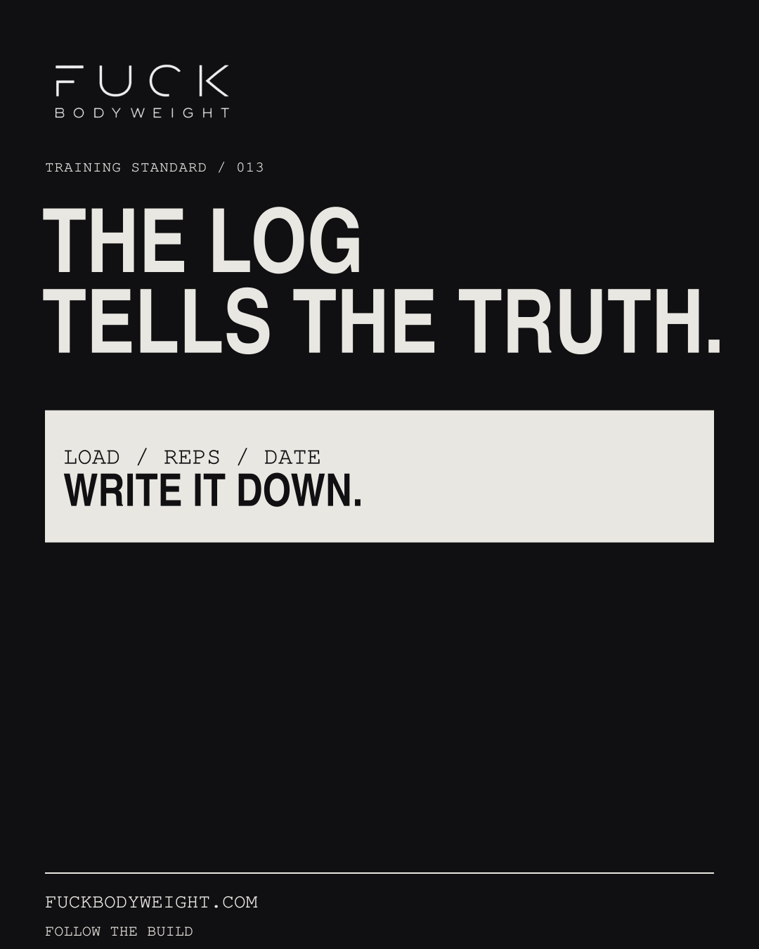 The log tells the truth artwork